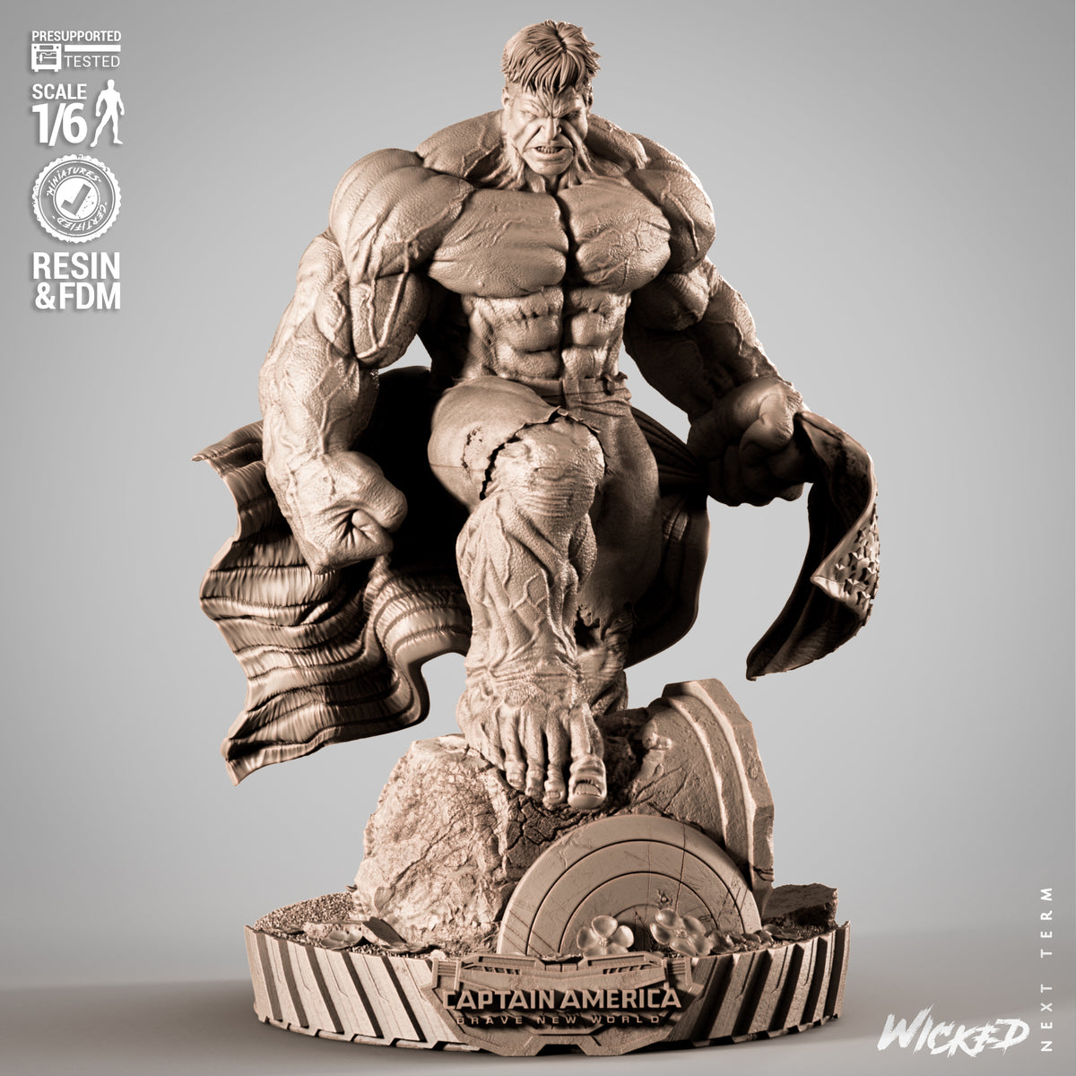 Red Hulk Statue