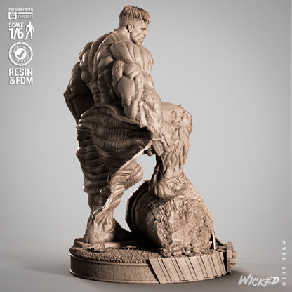 Red Hulk Statue