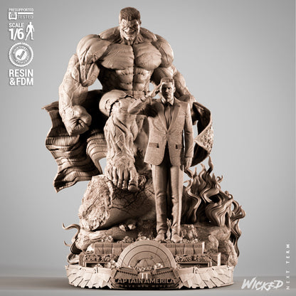 Red Hulk & Ross Diorama