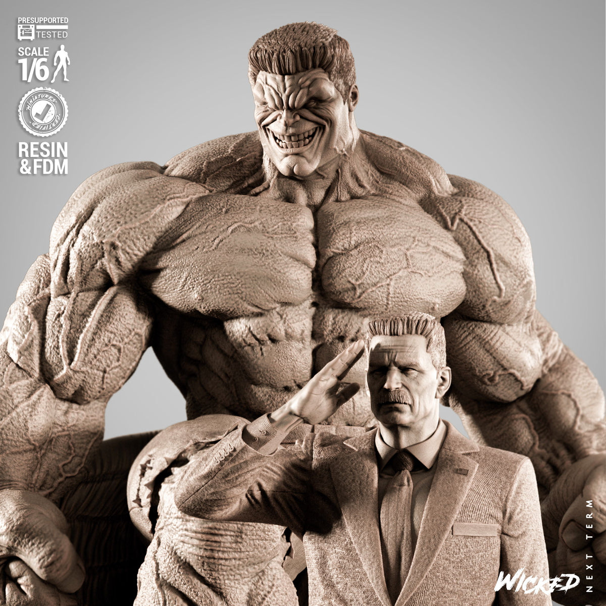 Red Hulk & Ross Diorama