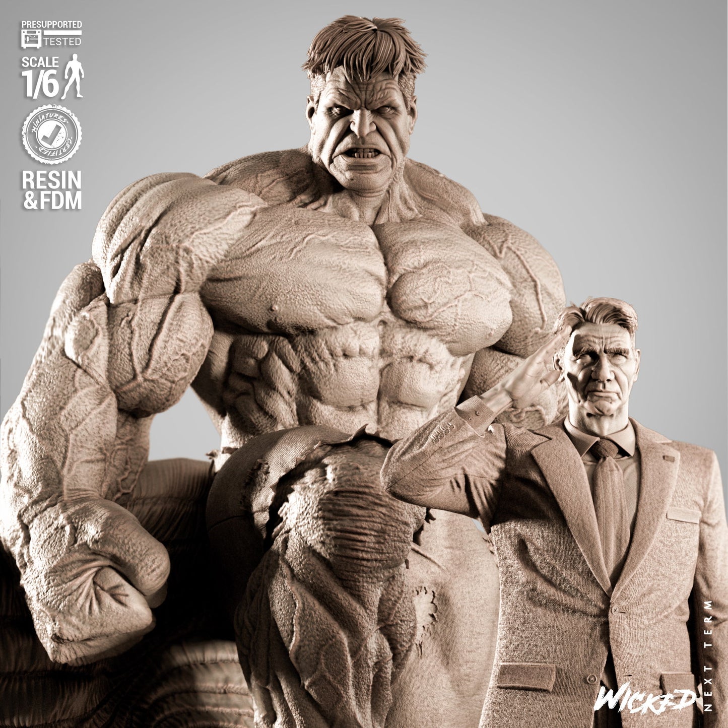 Red Hulk & Ross Diorama