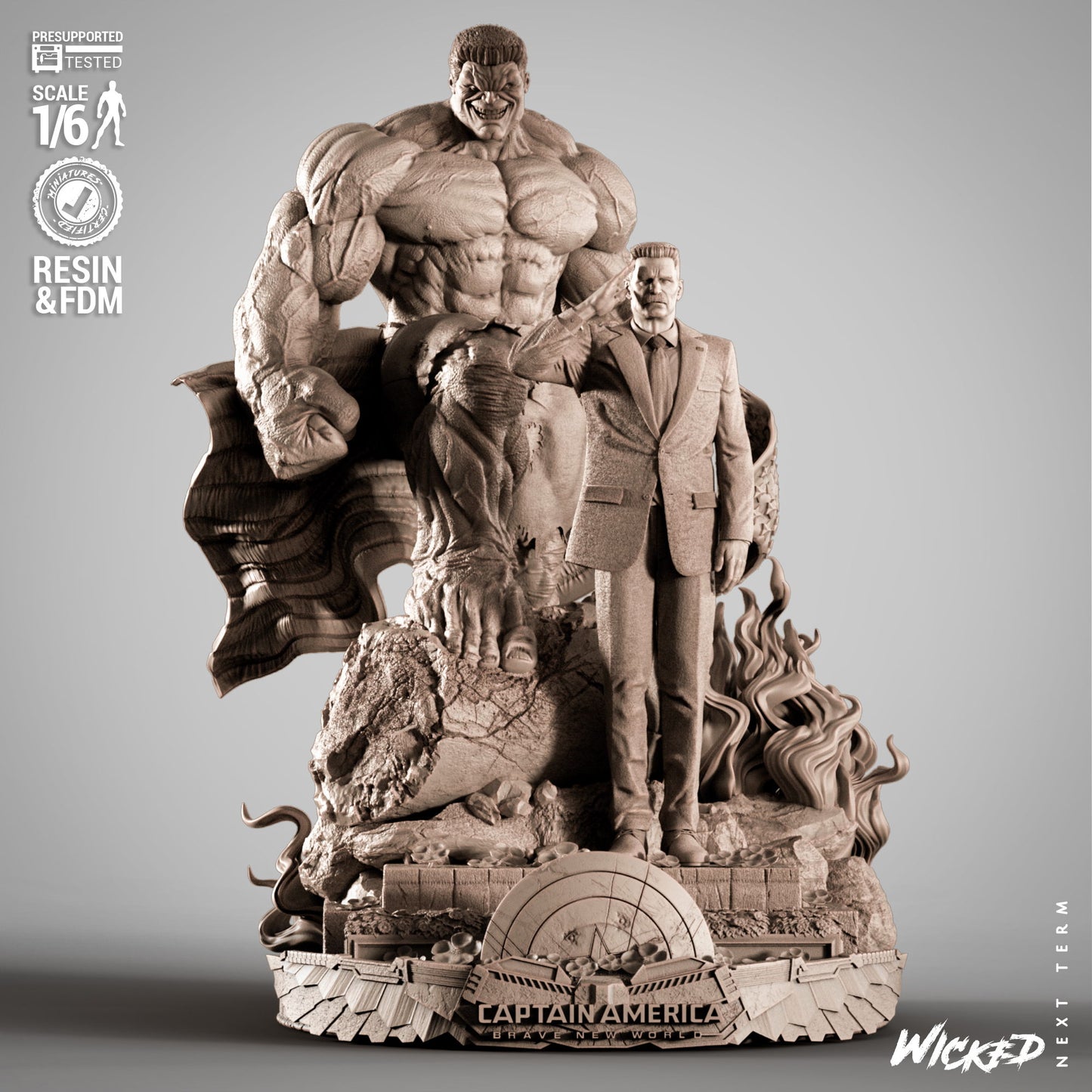 Red Hulk & Ross Diorama