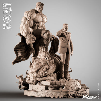 Red Hulk & Ross Diorama