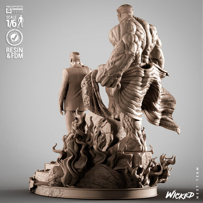 Red Hulk & Ross Diorama