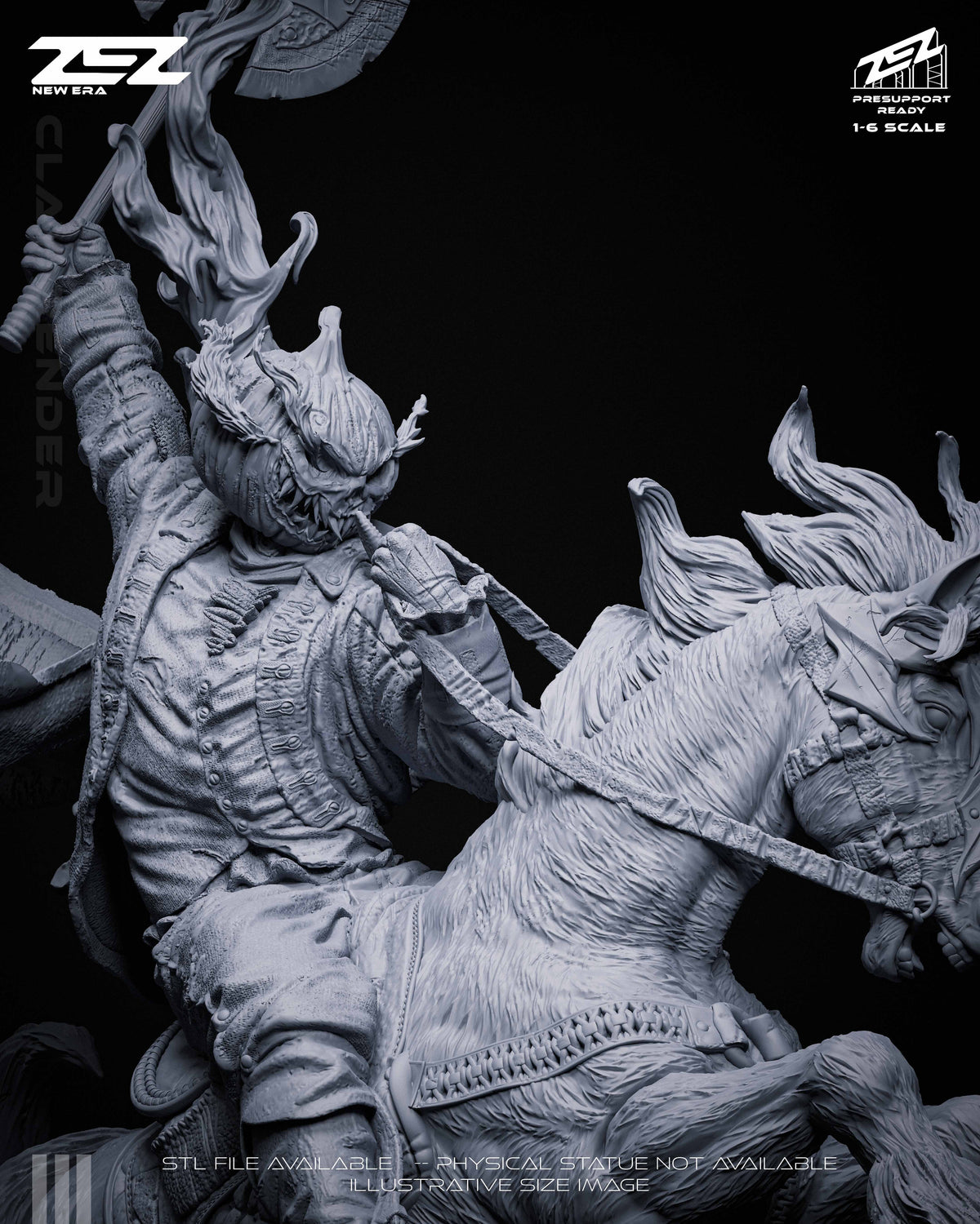 Headless Horseman Statue 3D-Printed Kit