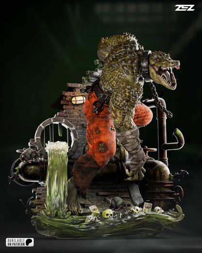 Killer Croc Statue