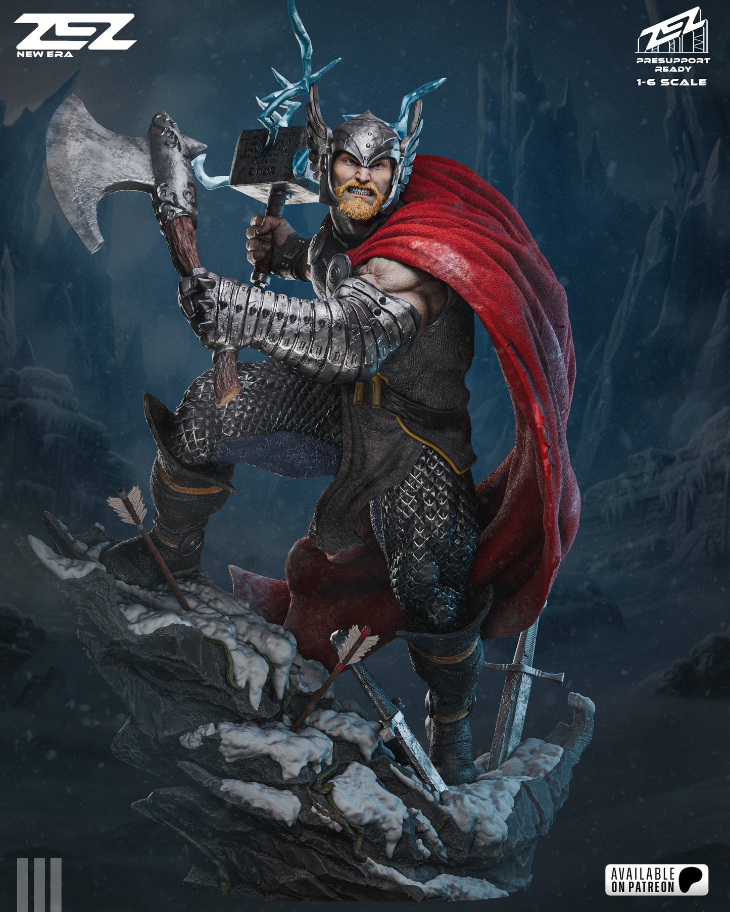 Thor Statue 3D-Printed Kit