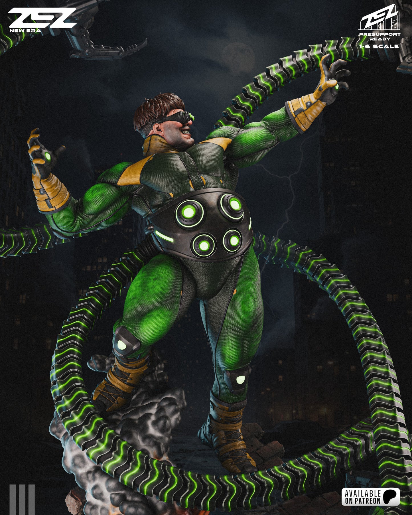 Doc Ock Statue 3D-Printed Kit