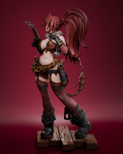 Red Monika Statue 3D-Printed Kit