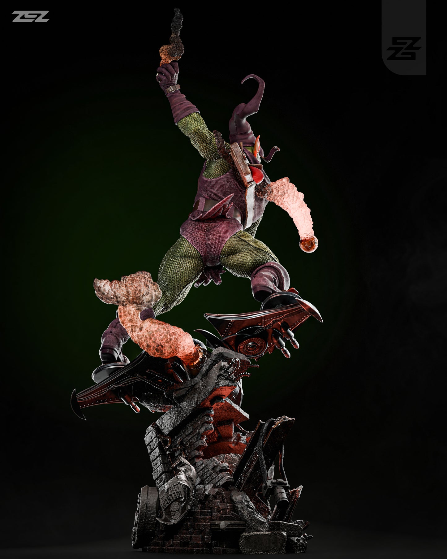Green Goblin Statue 3D-Printed Kit