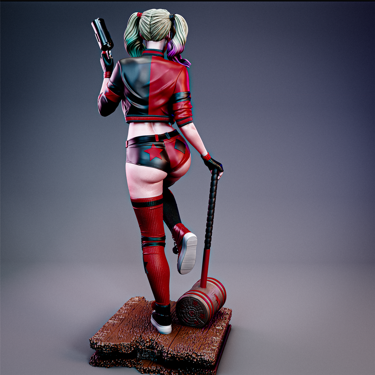 Harley Quinn Statue 3D-Printed Kit