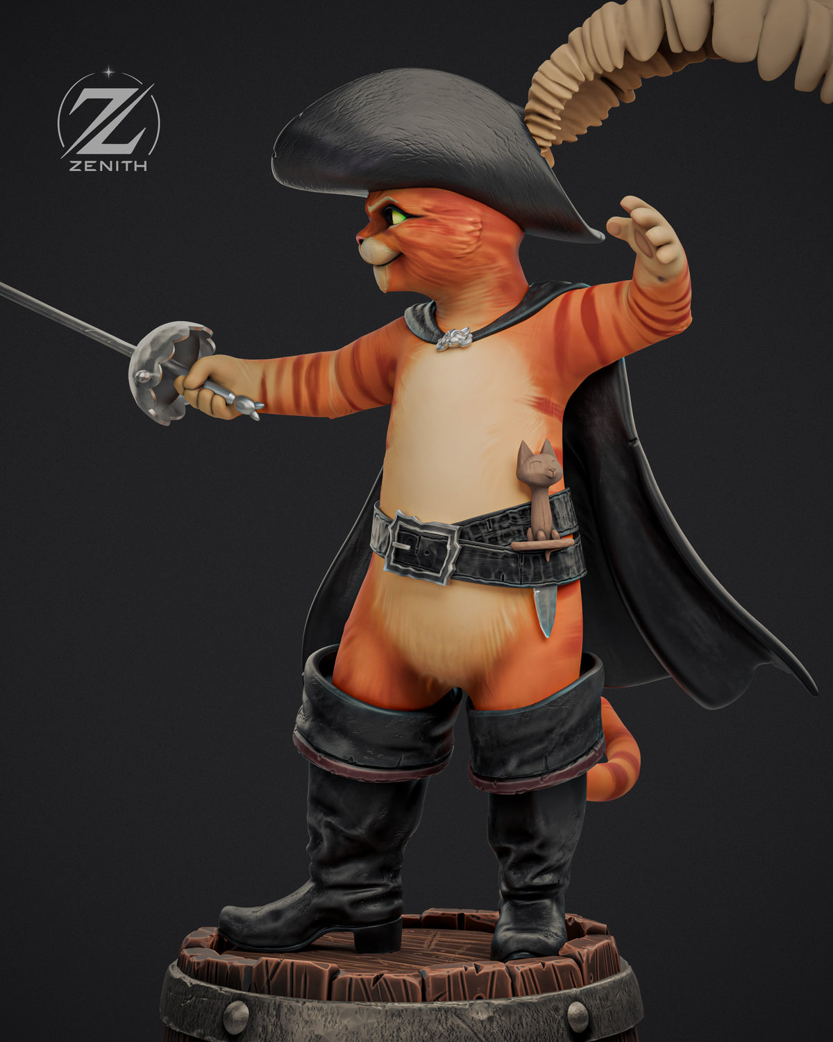 Puss In The Boots Statue 3D-Printed Kit