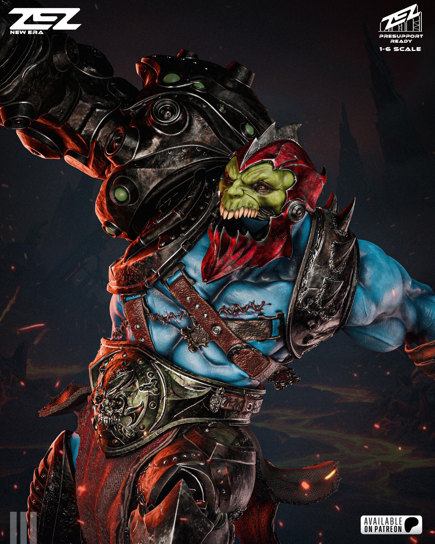 Trapjaw Statue 3D-Printed Kit