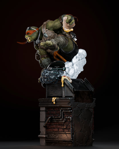 Michalangelo TMNT Statue 3D-Printed Kit