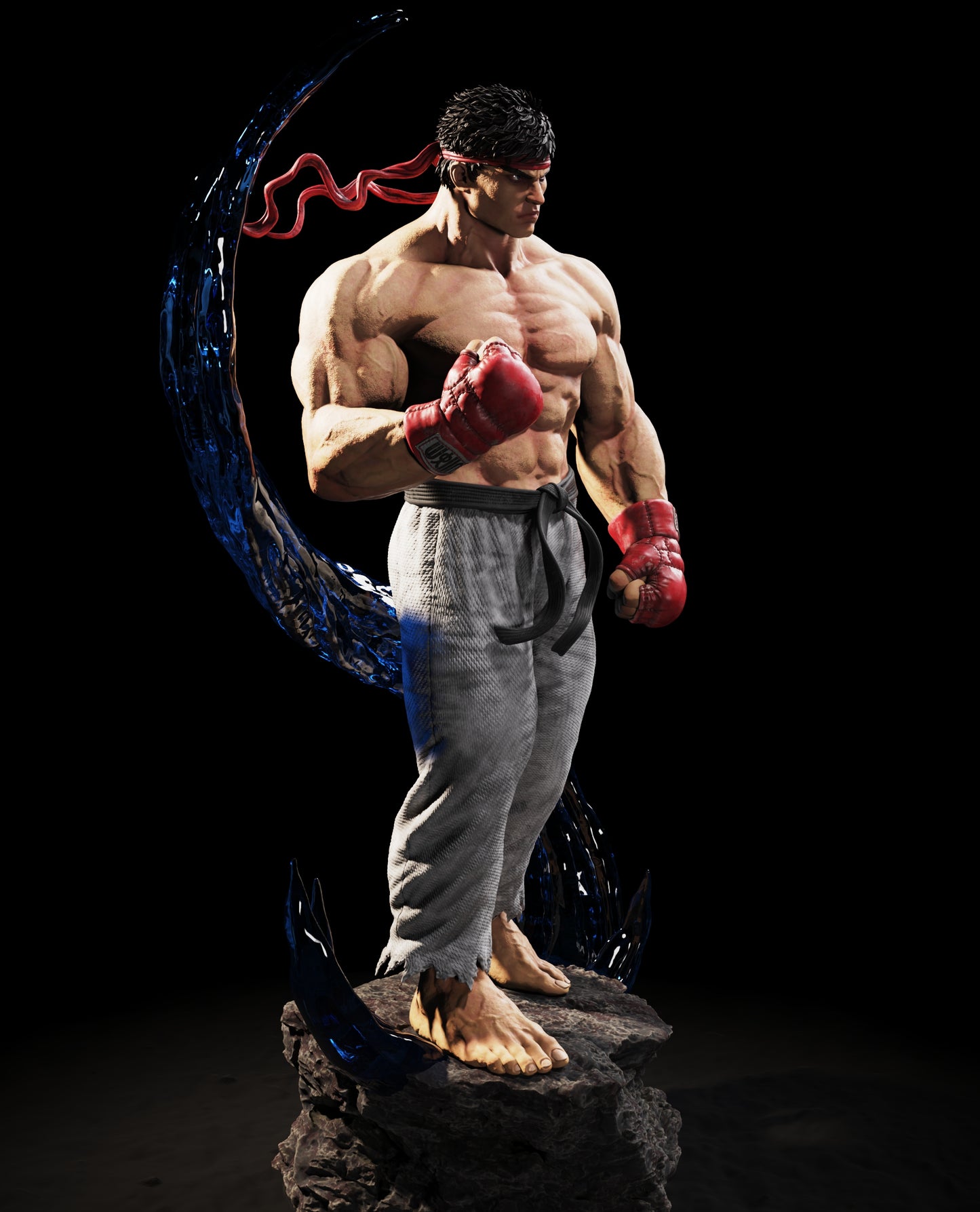 Ryu (Street Fighter) Statue 3D-Printed Kit