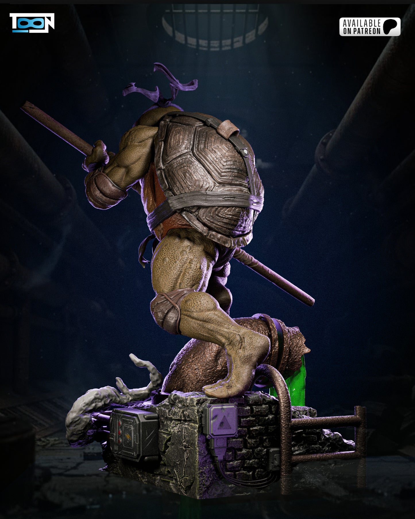 Donatello TMNT Statue 3D-Printed Kit