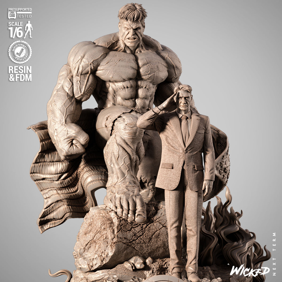 Red Hulk & Ross Diorama