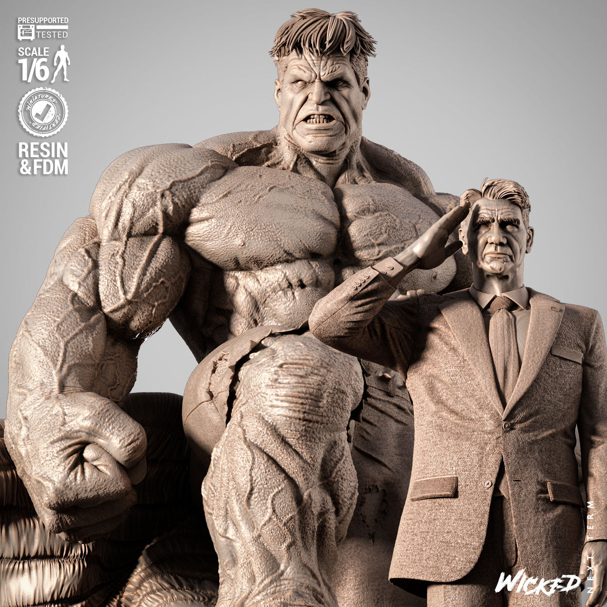Red Hulk & Ross Diorama