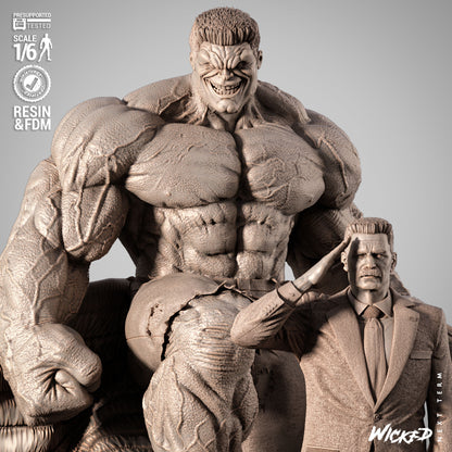 Red Hulk & Ross Diorama