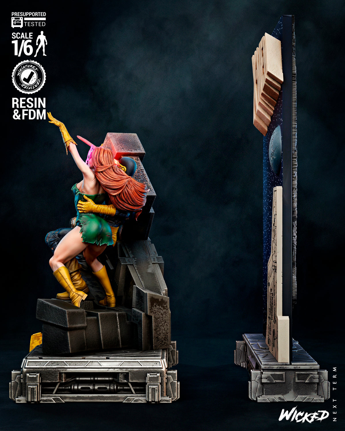 Jean And Cyclops Diorama 3D-Printed Kit