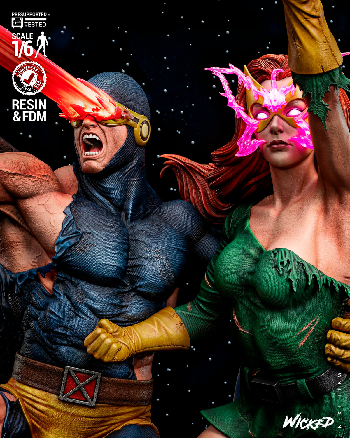 Jean And Cyclops Diorama 3D-Printed Kit