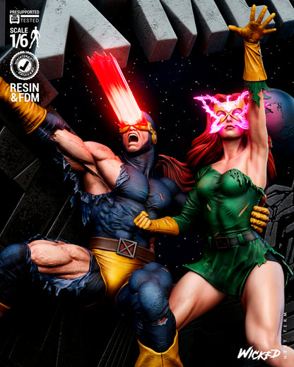 Jean And Cyclops Diorama 3D-Printed Kit