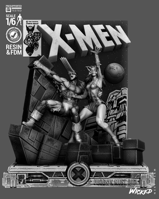 Jean And Cyclops Diorama 3D-Printed Kit