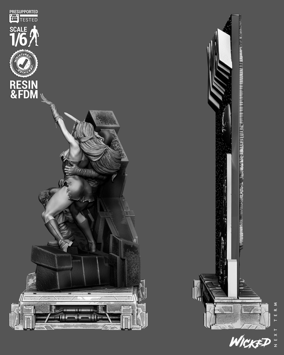 Jean And Cyclops Diorama 3D-Printed Kit