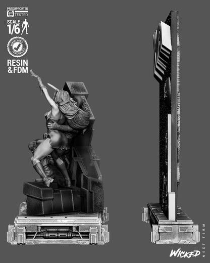 Jean And Cyclops Diorama 3D-Printed Kit