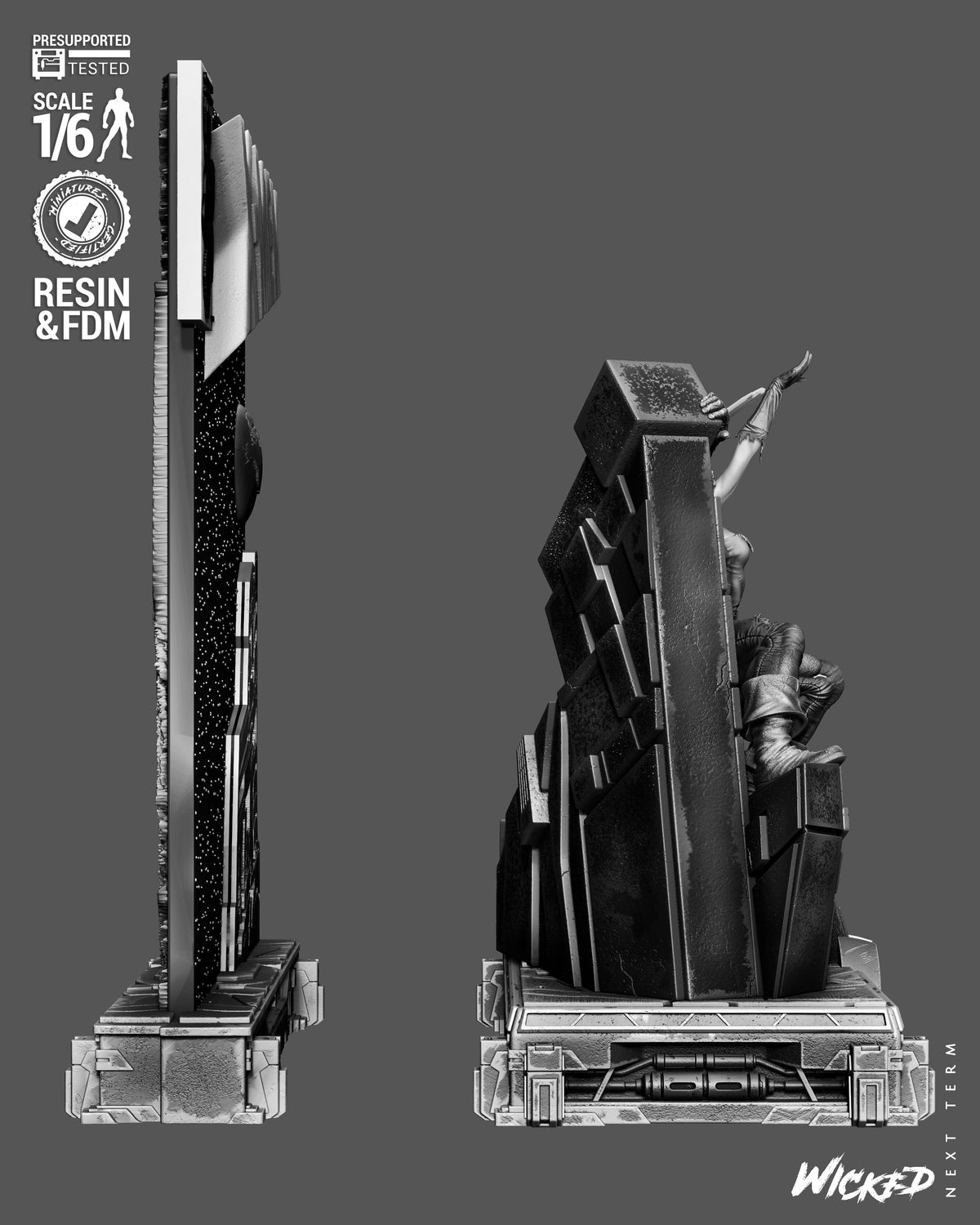 Jean And Cyclops Diorama 3D-Printed Kit