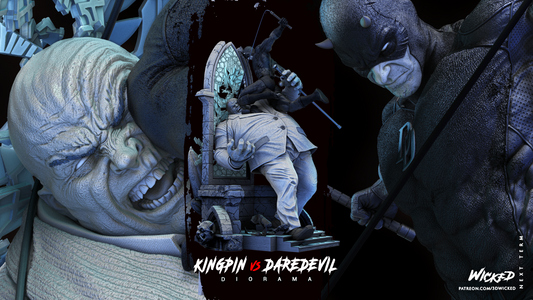 Kingpin vs Daredevil Diorama