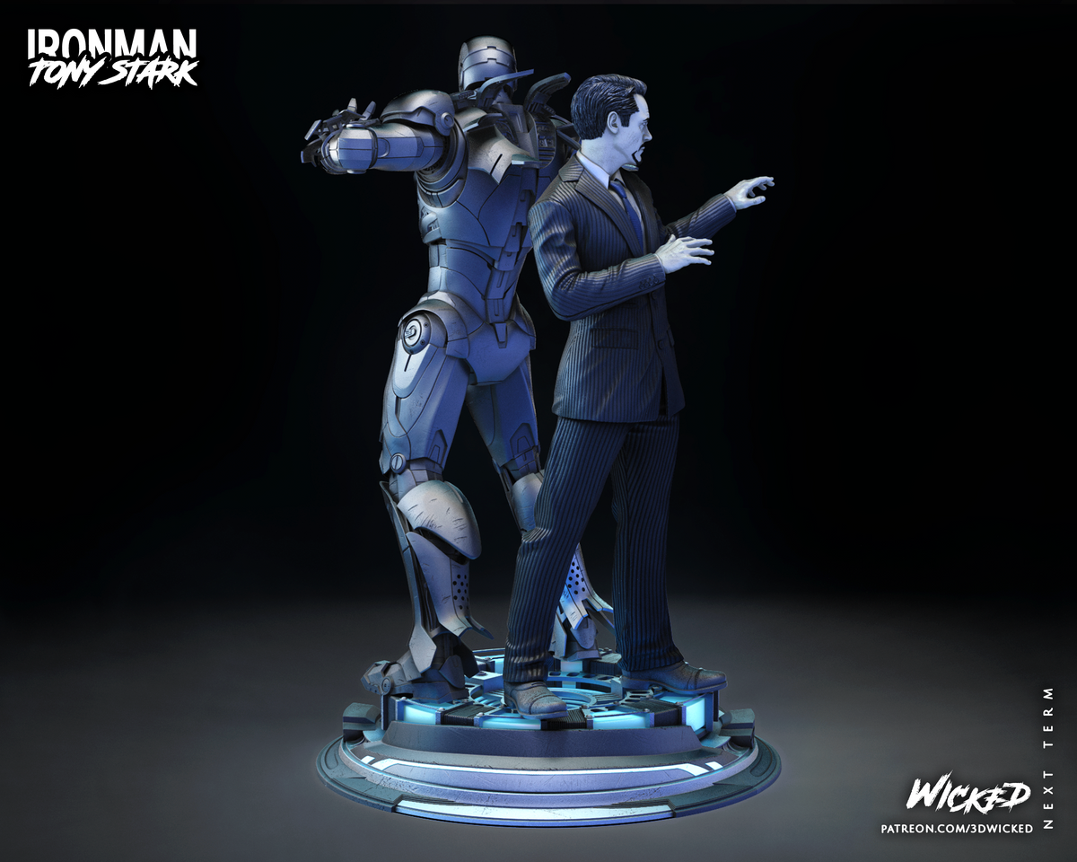 Iron Man And Tony Stark Diorama