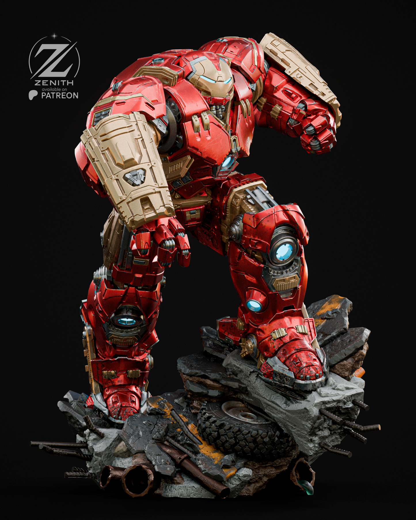 Hulkbuster Statue 3D-Printed Kit
