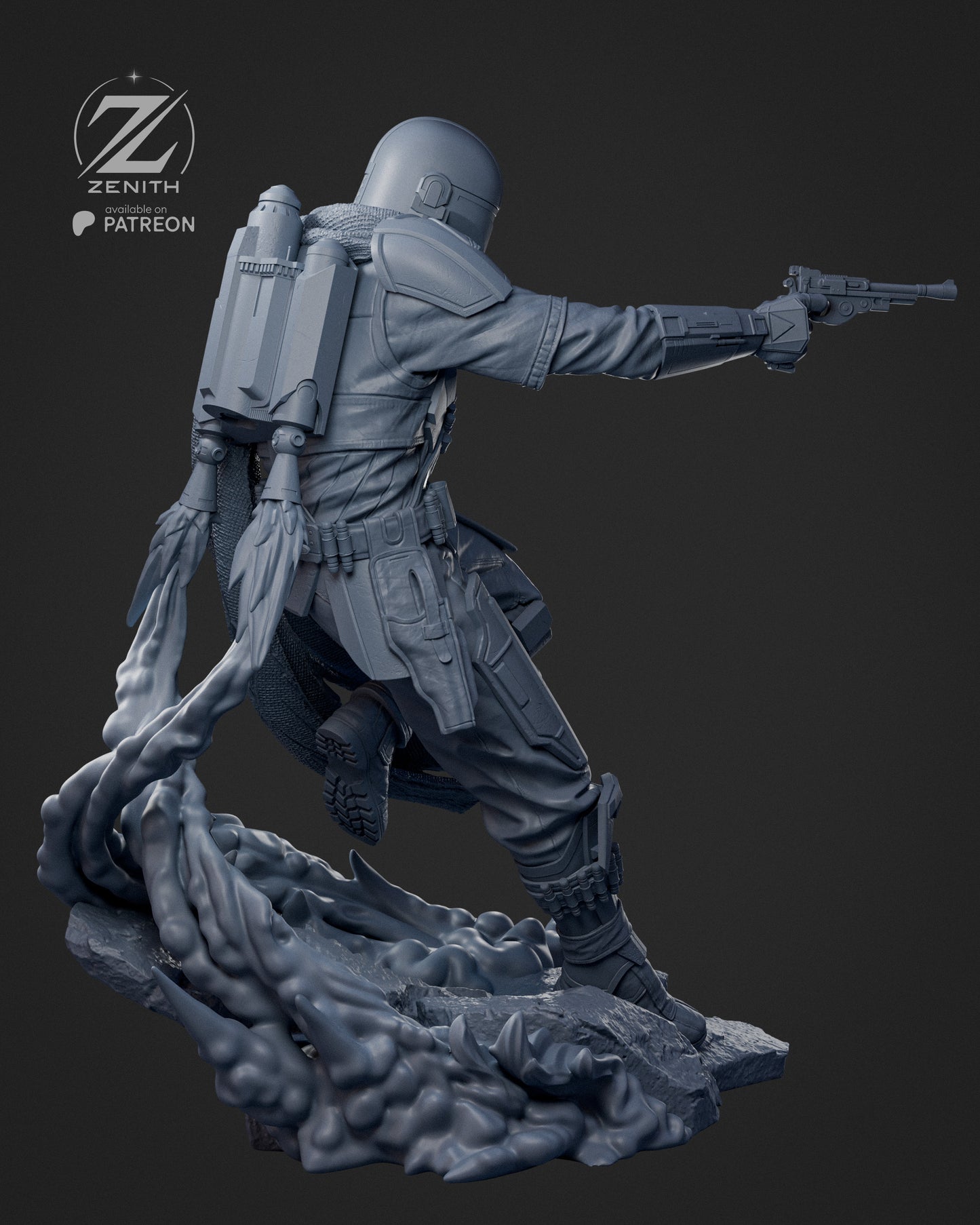 Mandalorian Statue 3D-Printed Kit