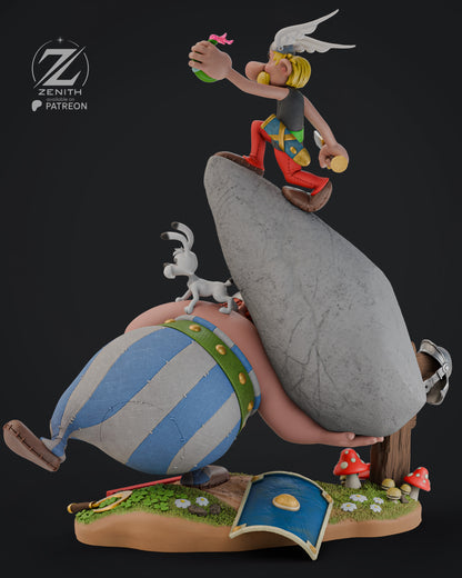 Asterix And Obelix Statue 3D-Printed Kit
