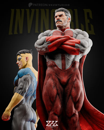 Invincible & Omni Man Statue 3D-Printed Kit