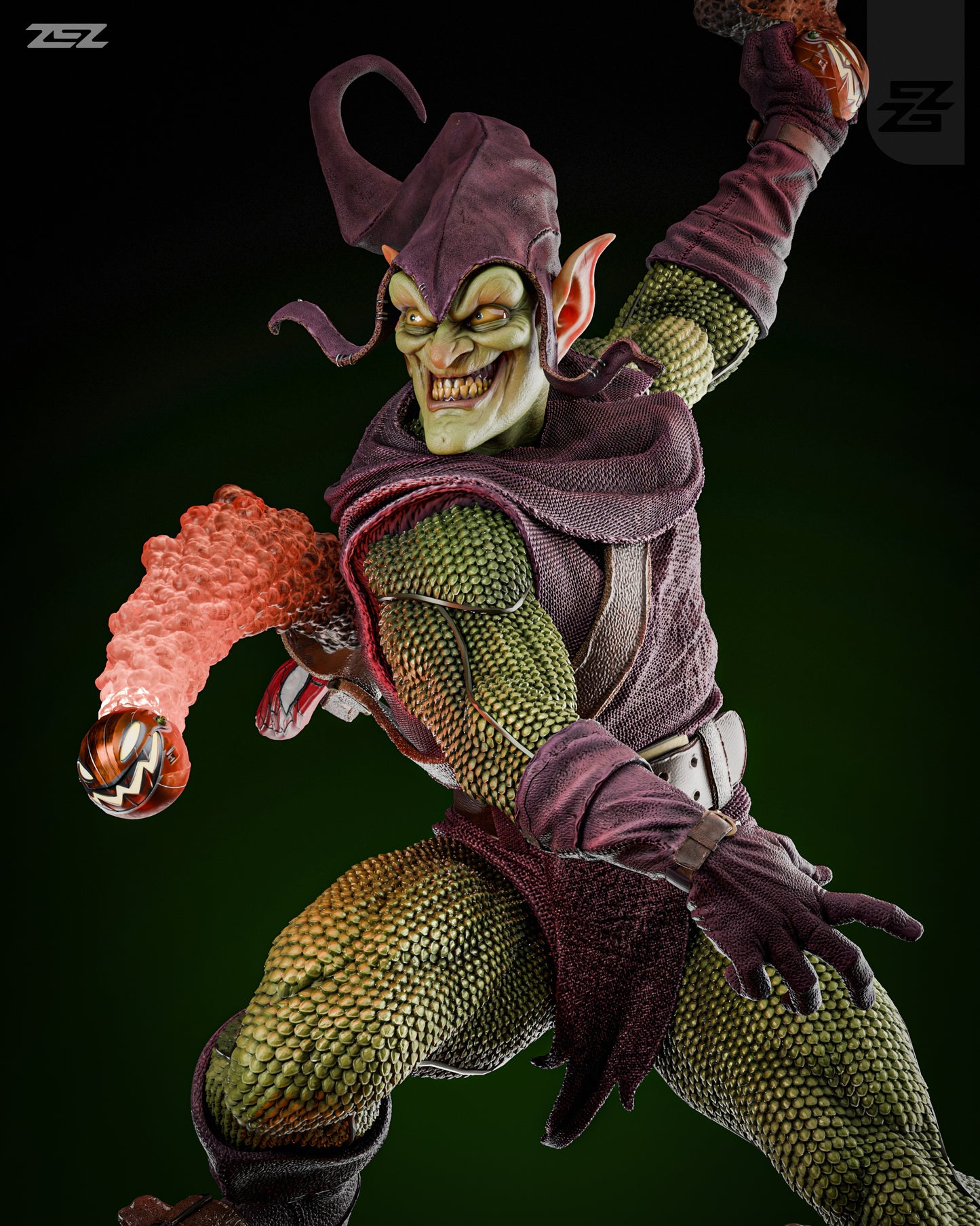 Green Goblin Statue 3D-Printed Kit