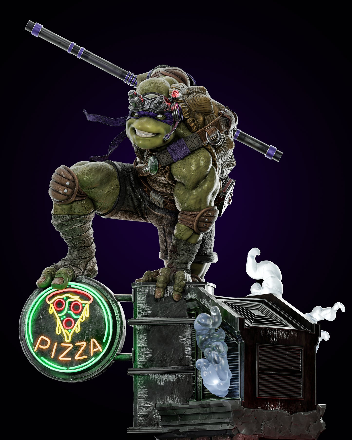 Donatello TMNT Statue 3D-Printed Kit