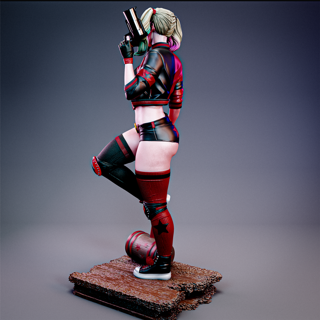 Harley Quinn Statue 3D-Printed Kit