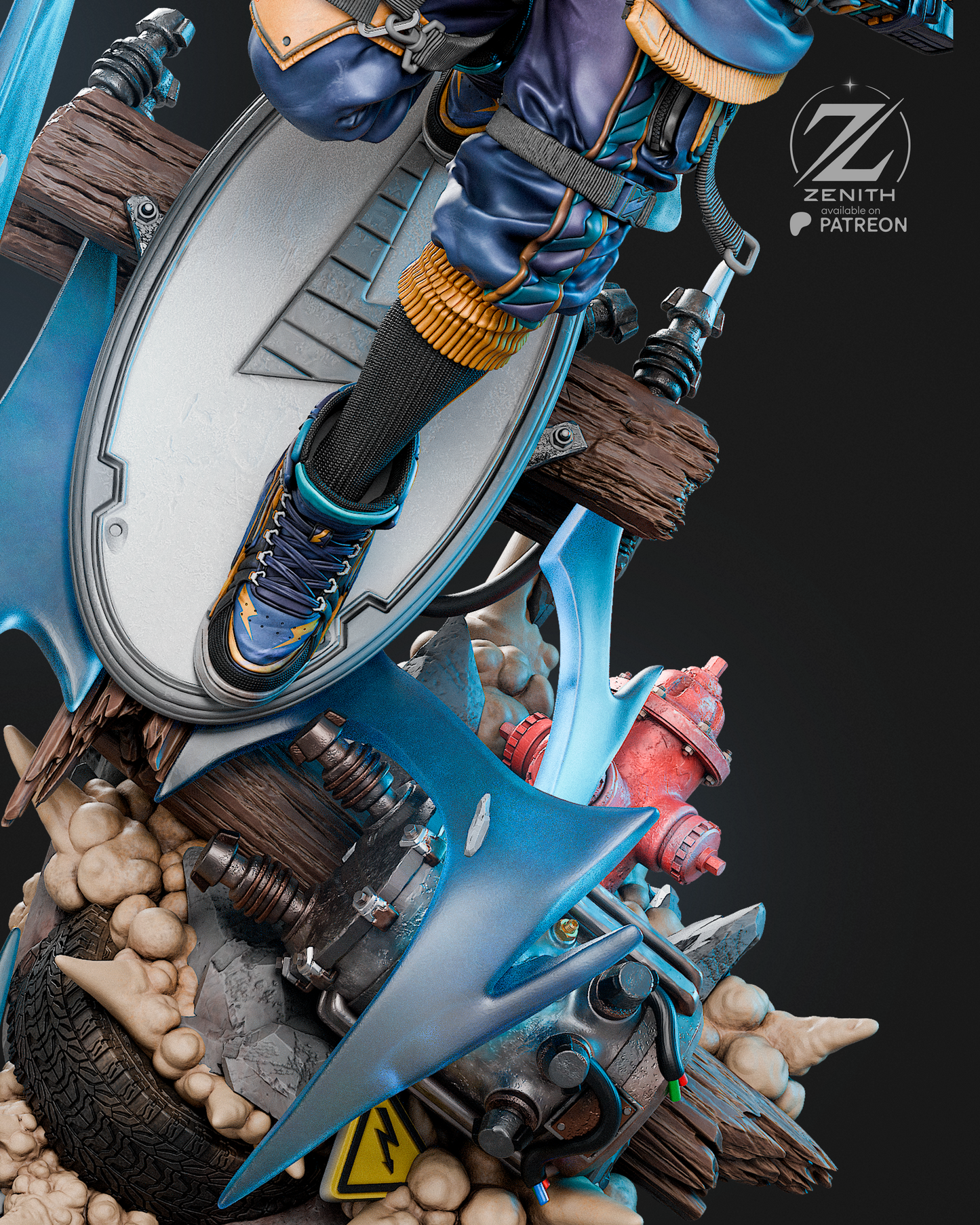 Static Shock Statue 3D-Printed Kit