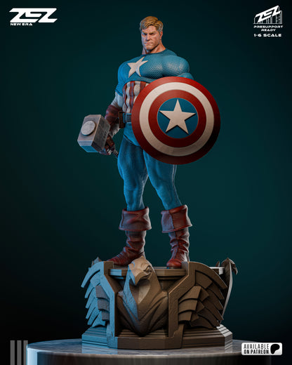 Captain America Museum Pose Statue 3D-Printed Kit