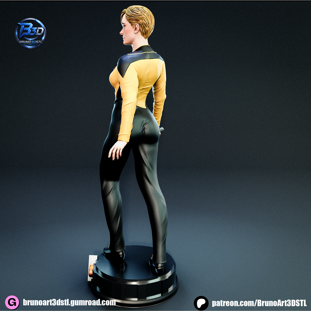 Natasha Yar Statue 3D-Printed Kit