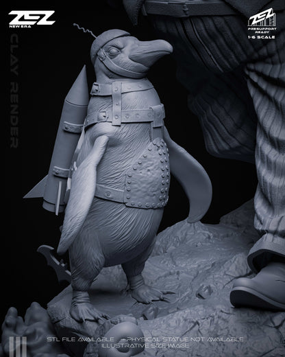 Penguin Statue 3D-Printed Kit