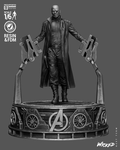 Nick Fury Statue 3D-Printed Kit