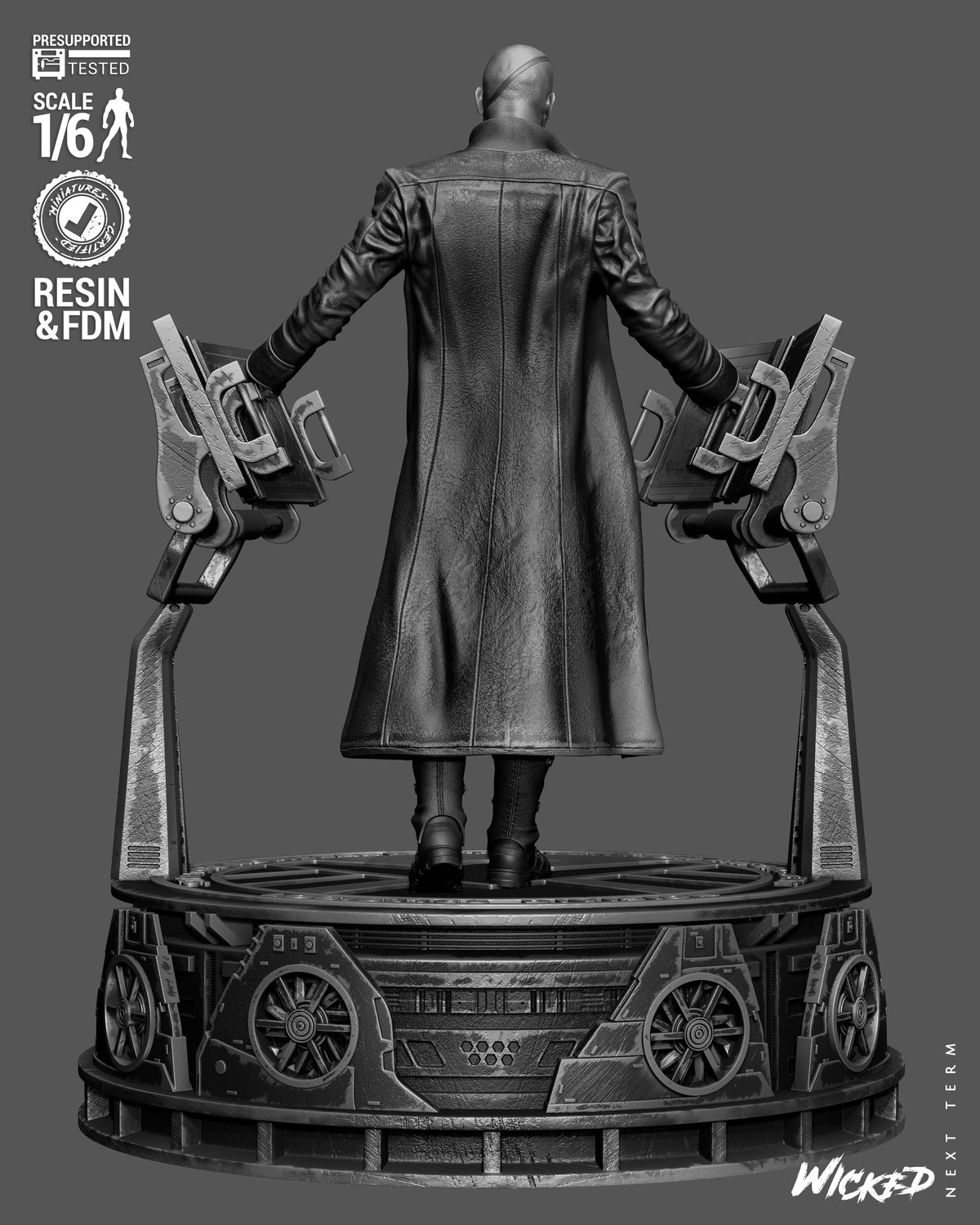 Nick Fury Statue 3D-Printed Kit