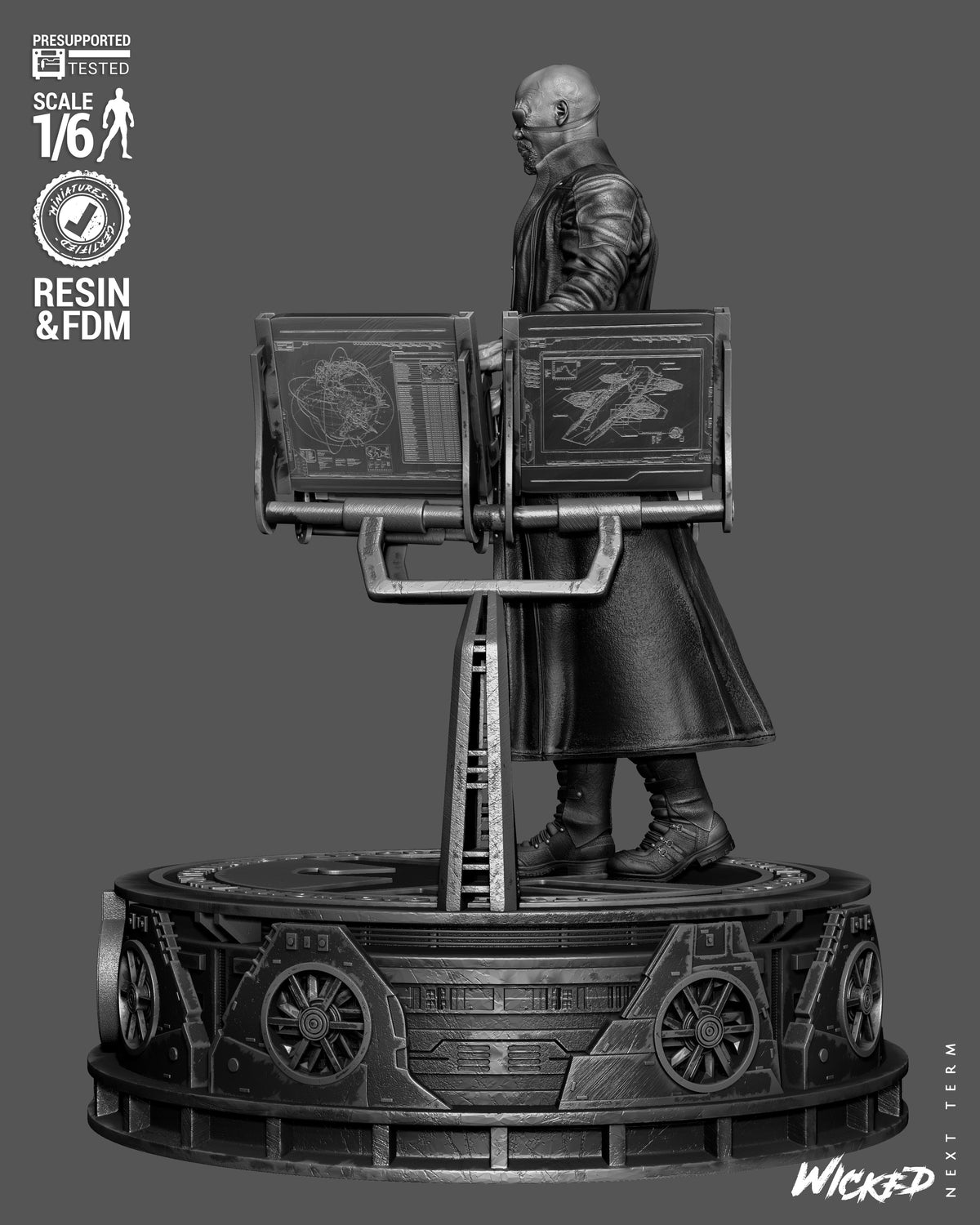 Nick Fury Statue 3D-Printed Kit
