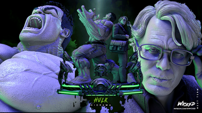 Incredible Hulk & Bruce Banner Diorama