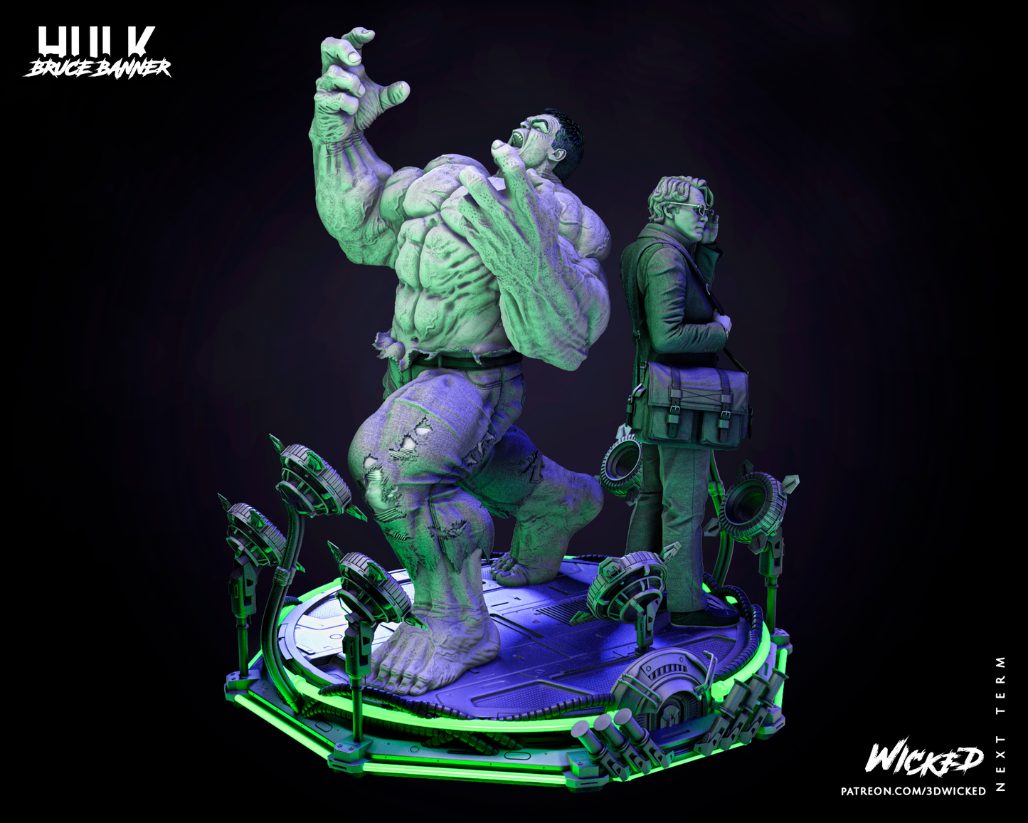 Incredible Hulk & Bruce Banner Diorama