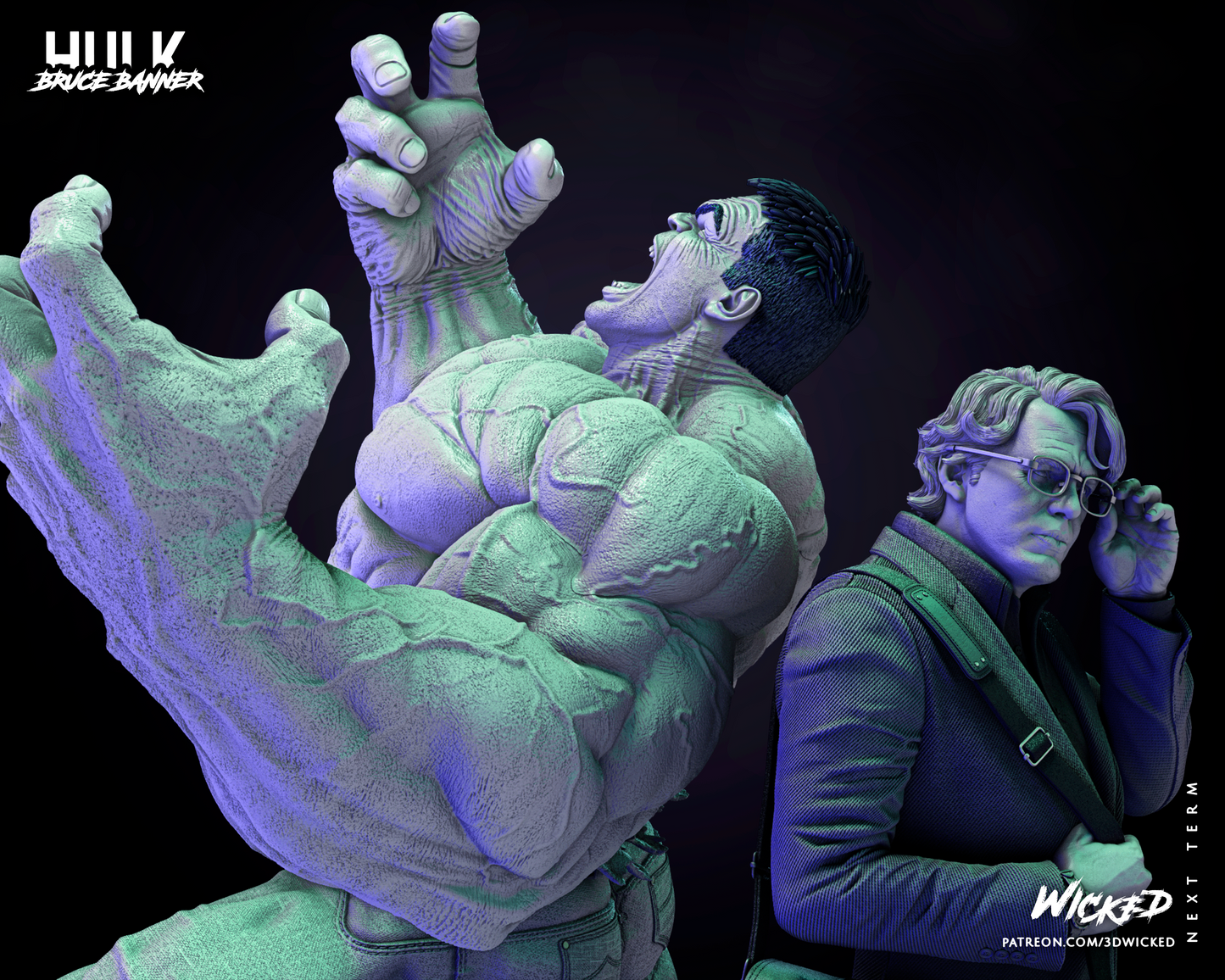 Incredible Hulk & Bruce Banner Diorama