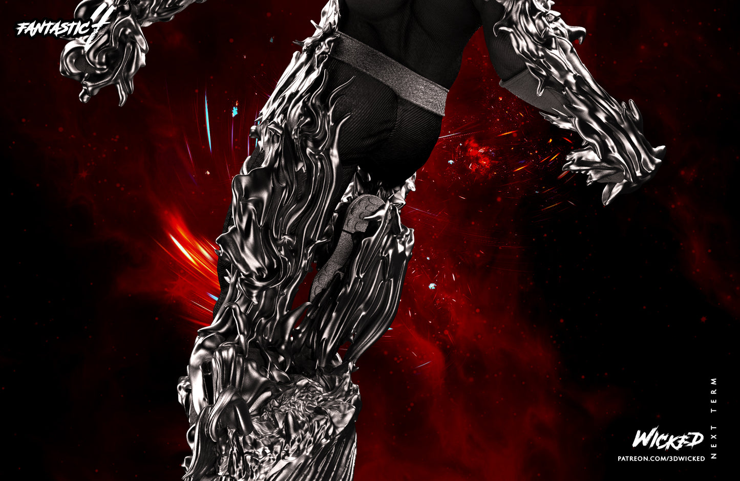 Johnny Storm ( Fantastic Four) Statue